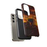 Classic Semi Truck Sunset Highway Phone Case Tough Case