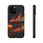 Black Charger Classic Muscle Flames Tough Phone Case Cover Gift