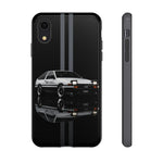 AE86 Phone Case, White 85 JDM Drift Icon Stripe Studio Cover