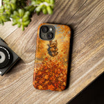 Yorkshire Terrier Jumping in Autumn Leaves Tough Case | Fall Dog Phone Cover