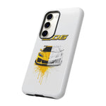 Z06 Corvette Phone Case, Yellow Sketch Reveal Chrome Cover