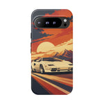 Retro Sunset Countach phone case | Sports car tough cover