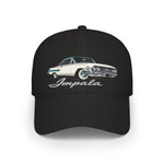 1960 Impala Bubble Top Low Profile Hat Classic Car Dad Cap White Teal