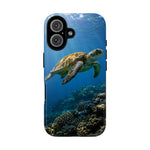 Sea Turtle Reef Phone Case, Coral Ocean Dappled Sunlight Tough Cover