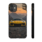 C8 Z06 Corvette Phone Case, Yellow Mountain Dusk Cover, Gift