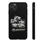 White S2000 Roadster Collage JDM Tough Phone Case Cover Gift