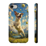 Happy Jack Russell Jumping with Tennis Balls Phone Case | Dog Lover