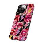 Pop Art Lips and Lightning Bolt Phone Case