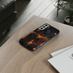 Challenger RT Phone Case, Rainy City Night Muscle Car Tough Cover