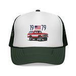 1979 Ford Bronco Trucker Cap Hat | Classic 4x4 USA Flag Off Road Mesh Snapback