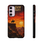 Western Sunset Cowboy Phone Case | Rugged Protective Cover