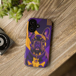 French Bulldog Pop-Art Portrait Tough Phone Case - Purple Gold