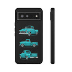Turquoise 1955 Stepside Pickup Truck Tough Phone Case - 3 View