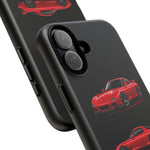FD RX7 Phone Case Red, Three-View Vector Cover, JDM Gift