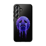 Glitch Sad Face Phone Case, Anime Melt Static Tough Cover