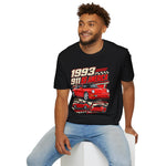 1993 911 RS America T-Shirt — Vintage Red Porsche Sports Car Graphic Tee