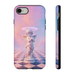 Praying Cherub Statue halo Vaporwave Aesthetic phone case