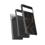Black Gold Marble Pattern Phone Case | Tough Case