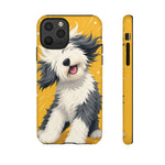 Sheepdog Hair Flip Phone Case Funny Dog Lover Gift