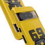 1969 Camaro Z28 Yellow Front View Muscle Car Tough Phone Case