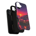 FD RX-7 Retro Sunset Sports Car Tough Case | Neon Vaporwave Beach Drive