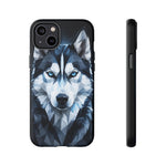 Siberian Husky Geometric Diamond Art Tough Phone Case