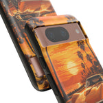 Orange Corvette C3 Stingray Sunset Palms Phone Case