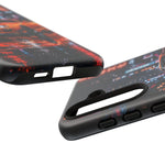 Orange Supra Phone Case, Neon City Night JDM Sports Car Tough Cover