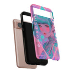 Neon Cyber Geisha phone case | Tough Case