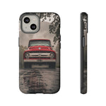 F100 Phone Case, Red White Classic Truck Foggy Road Cover, Gift