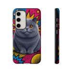 British Shorthair Round Pop Art Tough Phone Case