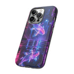 Neon Koi Reflection Vaporwave phone case | Tough Cover