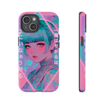 Neon Cyber Geisha phone case | Tough Case