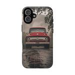 F100 Phone Case, Red White Classic Truck Foggy Road Cover, Gift