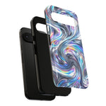 Chrome Metallic Swirl  Art Tough Phone Case