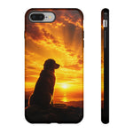 Golden Retriever Golden Hour Silhouette Art Tough Phone Case