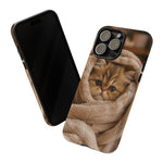 Persian Kitten Burrito Phone Case, Cozy Blanket Portrait Cover