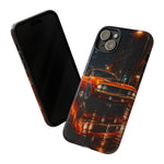 Orange Cuda Phone Case, Rainy City Night Muscle Car Tough Cover