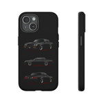 Black GNX Phone Case, Three-View Muscle Car Vector Tough Cover