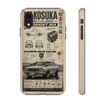 Silver Hakosuka Phone Case, Vintage JDM Infographic Cover