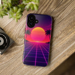Classic Grid Sunset Vaporwave Art Tough Phone Case
