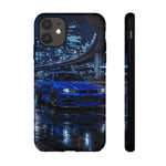 Skyline GT-R R34 Bayside Blue Tokyo Night Art Tough Phone Case