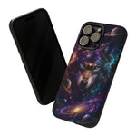 Cosmic Wolf Phone Case, Galaxy Nebula Portrait Tough Cover, Gift