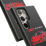 Red C8 Z06 Illustration Phone Case for Vette Owners | Tough Cover
