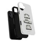 1989 Miata White Triple View Roadster Tough Phone Case Cover