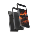 Black Charger Classic Muscle Flames Tough Phone Case Cover Gift