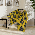 1969 Camaro Z28 Yellow Microfiber Throw Blanket Classic Muscle Car Gift