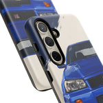 R34 Skyline GT-R Bayside Blue Tough Phone Case for 90s JDM Fans