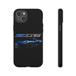 Blue C7 Z06 Sports Car Tough Phone Case Track Style Cover Gift