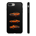 1970 Challenger Phone Case Orange, Three-View Vector Tough Cover